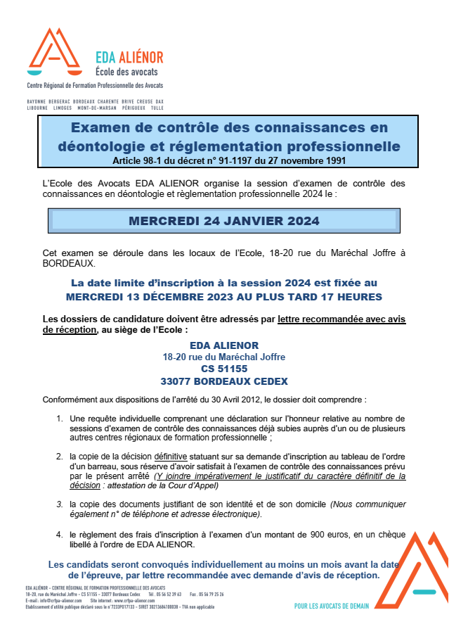 PUBLICITE Examen 24 janv 04